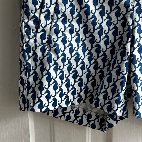 J Crew 5" Printed Stretch Chino Short Seahorse Print - Picture 4 of 8